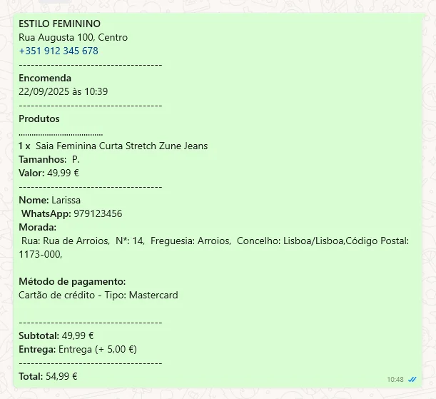Pedidos por WhatsApp